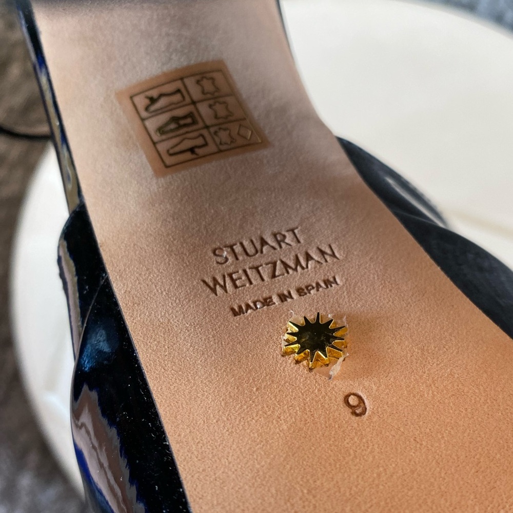 Stuart Weitzman Sky high 145 Platform Pump Heel Black Patent - Picture 10 of 10